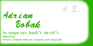 adrian bobak business card